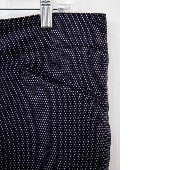 Ann Taylor Navy Pindot Slacks, size 14P - Picture 3 of 7